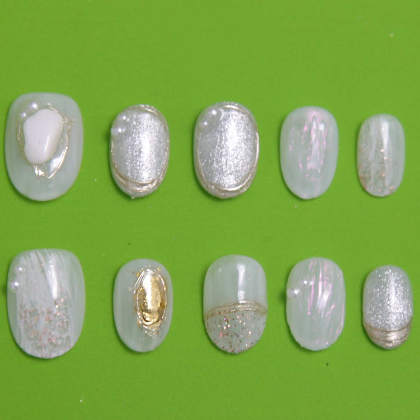 New Version Short Milk White Noble and Elegant Style Press On Nails|Milk WhiteNails|Press On Nails|Fake Nails