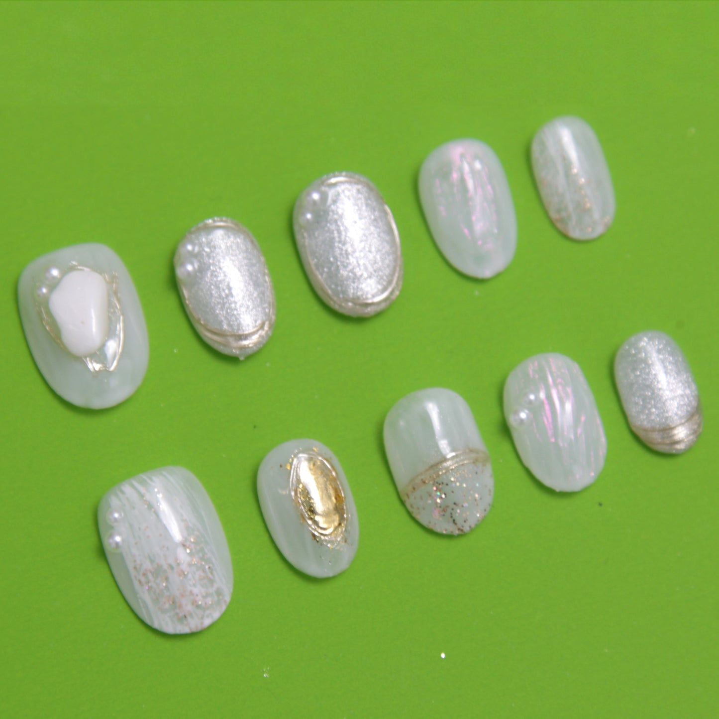 New Version Short Milk White Noble and Elegant Style Press On Nails|Milk WhiteNails|Press On Nails|Fake Nails