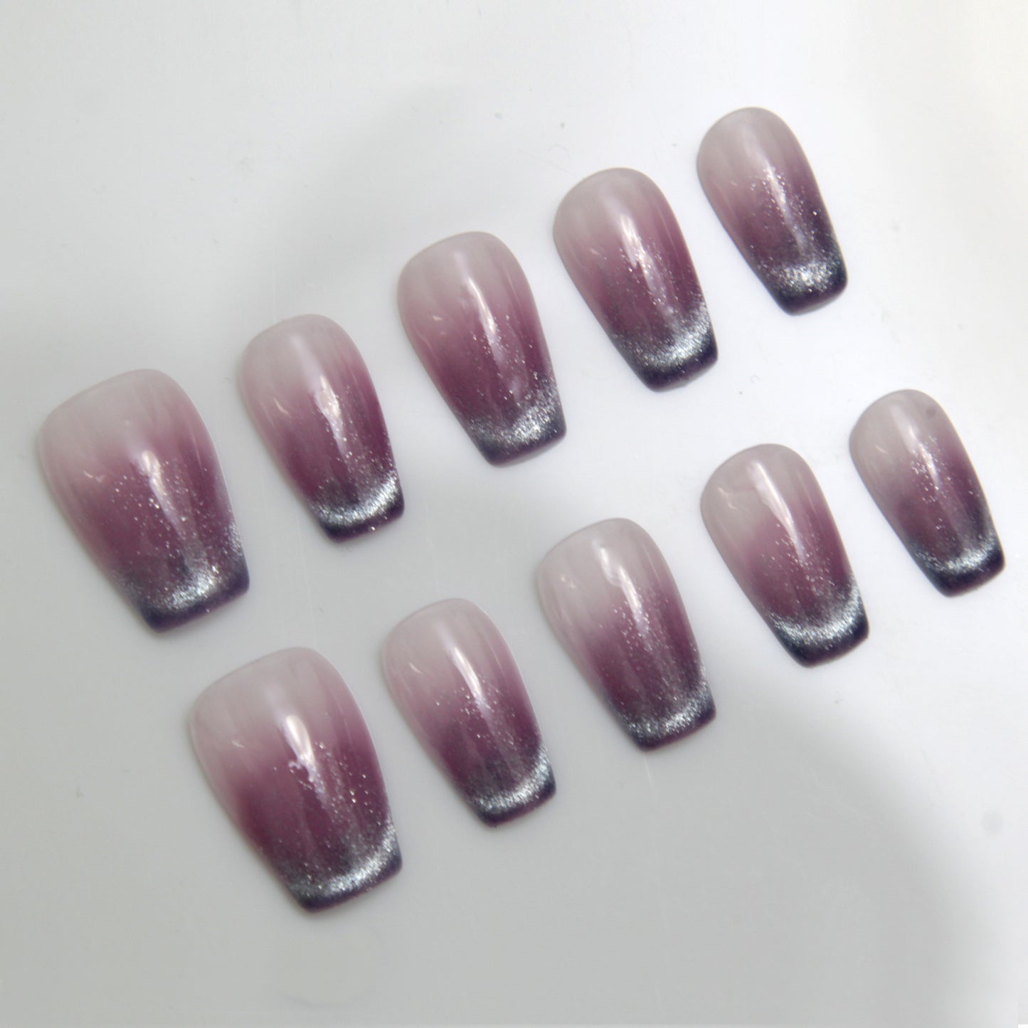 Custom Middle Light Pink Gradient Press On Nails|Light PinkNails|Press On Nails|Fake Nails